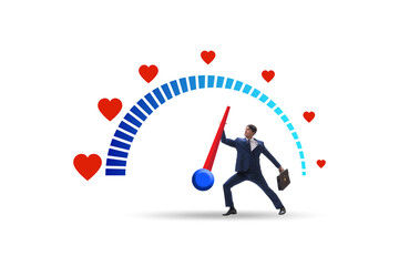 Love meter concept for valentines day