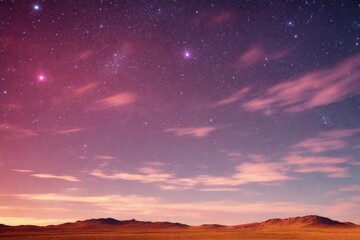 Obraz premium Fantasy Galaxy Landscape Background. Generative AI