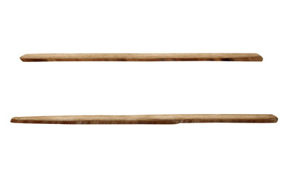 Horizontal wooden logs peeled from bark cut into boards on isolated transparent background