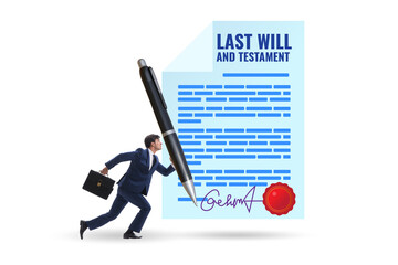 Last will and testament legal concept