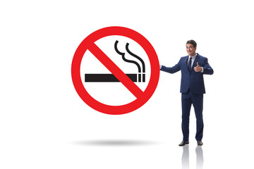 Anti smoking concept with antismoking logo