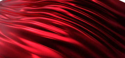 Abstract red cloth swaying in the wind