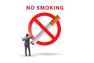 Anti smoking concept with antismoking logo