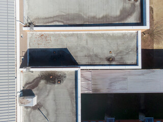 Drone Photos of TPO Commercial & Residential Roofing