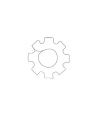 gear icon line art design