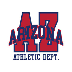 Vintage typography college varsity Arizona state slogan print for graphic tee t shirt or sweatshirt - Vector