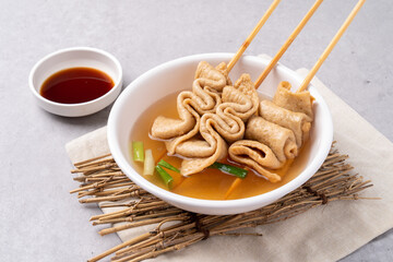 flour based food, Tteokbokki, fried food, deep-fried laver roll, deep-fried squid, sundae, fish...