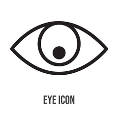 Eye icon set illustration. Eye sign and symbol. Look and Vision icon. Black colour isolated in white background used in web .