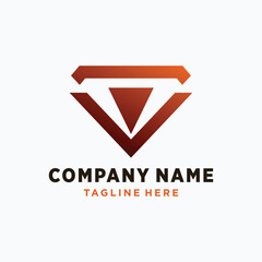 Vector diamond vector logo icon design template