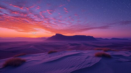 Early sunrise in the desert