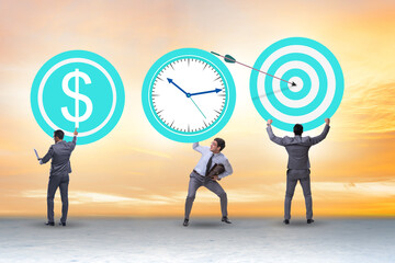 Time is money concept with aims