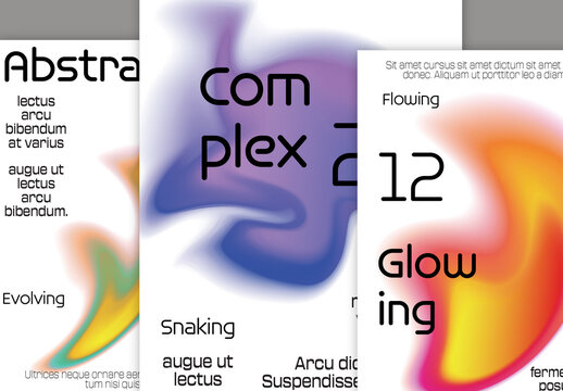 Flyer A4 Plasma Futuristic Glow Fluid Soft Gradient Shape