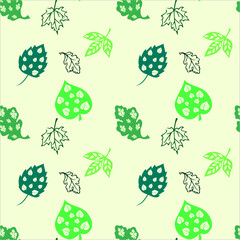seamless pattern with leaves
