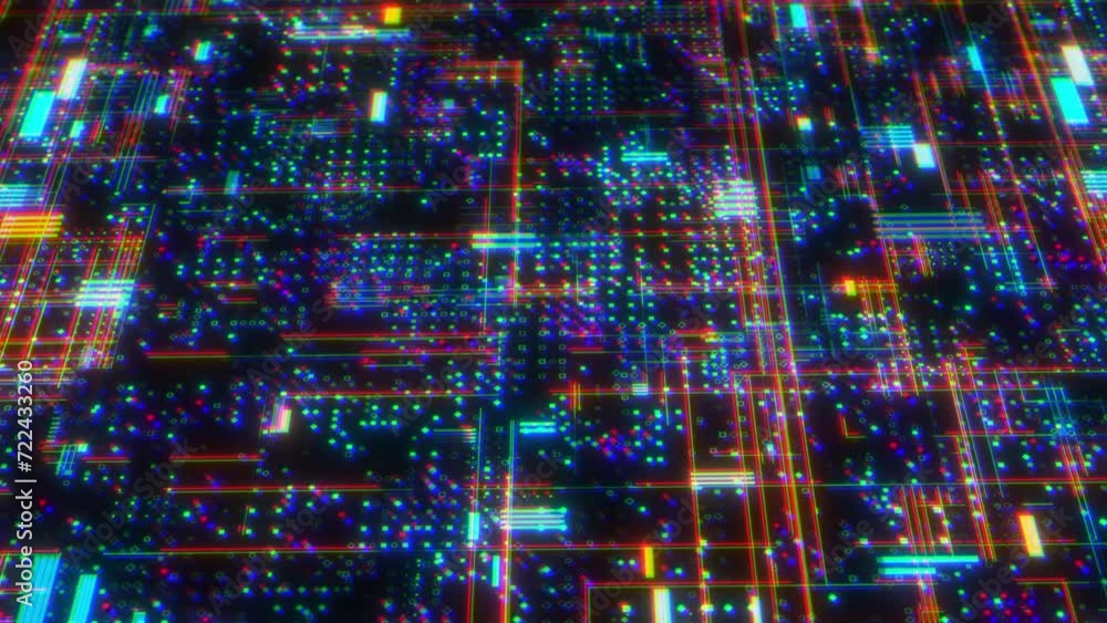 Poster digital cyberspace with dots and lines. computer generated 3d render