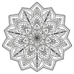 Mandala. Coloring book for adults and children.