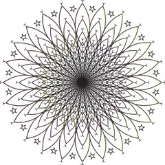 Mandala universal constructor set. gradient vector seamless pattern, corner frame elements and design template for postcards, banners and decor. Indian