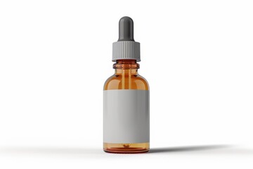 Fototapeta premium Dropper bottle mockup isolated on a transparent background.