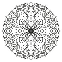 Mandala. Coloring book for adults and children.