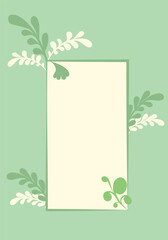 Background for spring card with leaves. Vector
