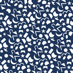 seamless color pattern of shapes design template for background decoration