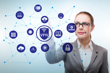 Virtual private network VPN cyber concept