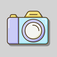 Camera vector isolated icon. Camping sign
