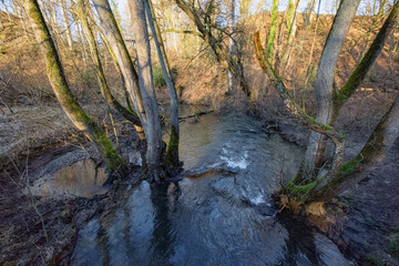 Das Tal der Düssel im Neanderthal zwischen Gruiten und Mettmann.