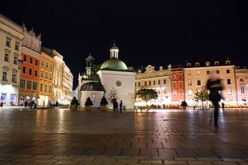 Krakowski Rynek nocą