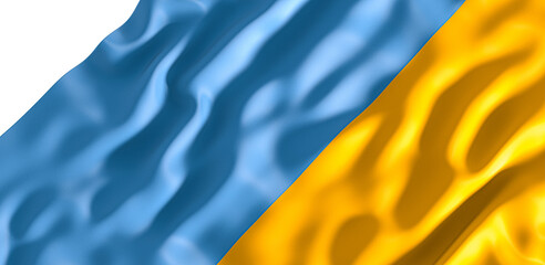 Embrace Modernity: Striking 3D Ukraine Flag Illustration for Creatives
