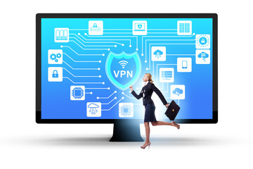 Virtual private network VPN cyber concept