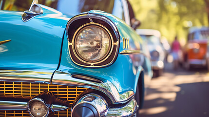 Experience the timeless allure of classic cars at this vintage car show, where gleaming chrome and stunning craftsmanship take center stage.