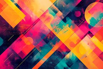 vibrant and abstract background with geometric patterns