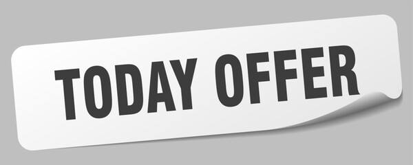 today offer sticker. today offer label