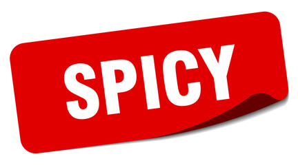 spicy sticker. spicy label