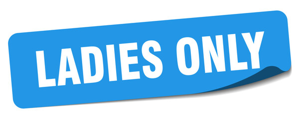 ladies only sticker. ladies only label