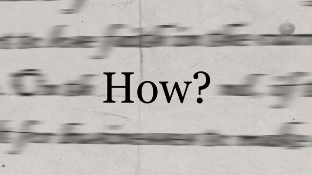 The keyword 'How' flashes on-screen typography for corporate video.