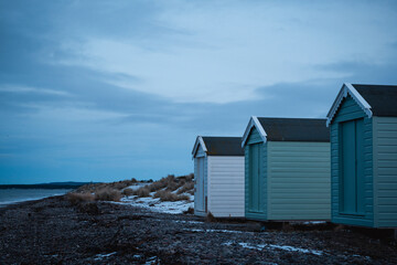 Fototapeta na wymiar beach huts at the beach