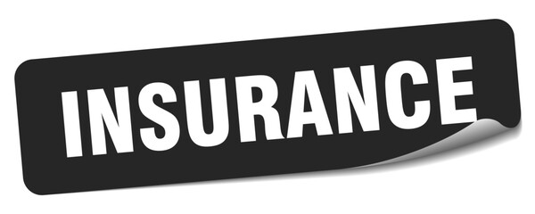 insurance sticker. insurance label