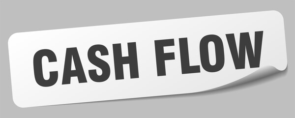 cash flow sticker. cash flow label