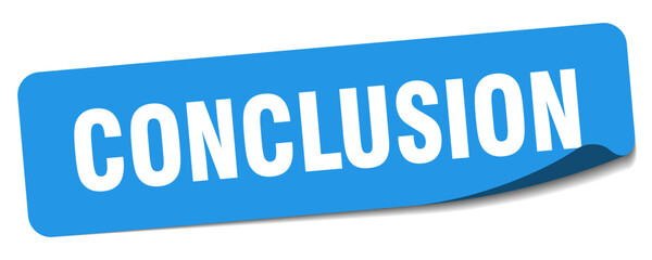 conclusion sticker. conclusion label