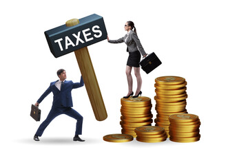 Business people in tax concept