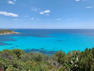 Fototapeta na wymiar Sardinia sea and beach blue