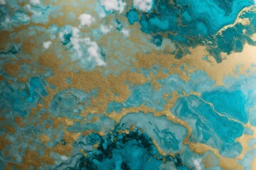 Abstract Background. Turquoise, Green And White Marble.
