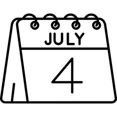 4th of July Icon
