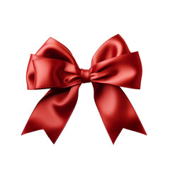 red bow isolated on white