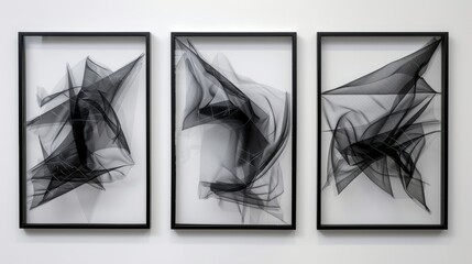 Abstract Black Wrap Artwork