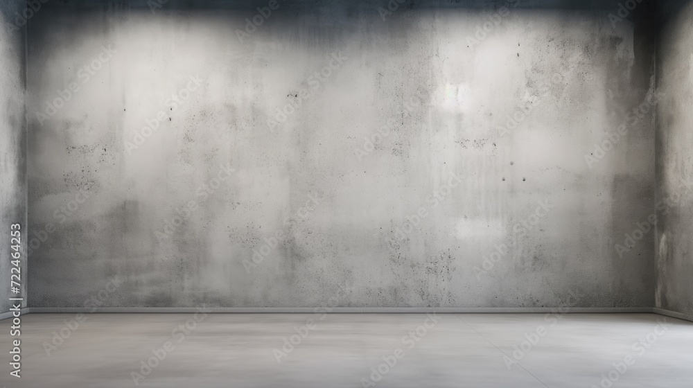 Poster an empty room with a concrete wall and floor. this picture can be used for various purposes