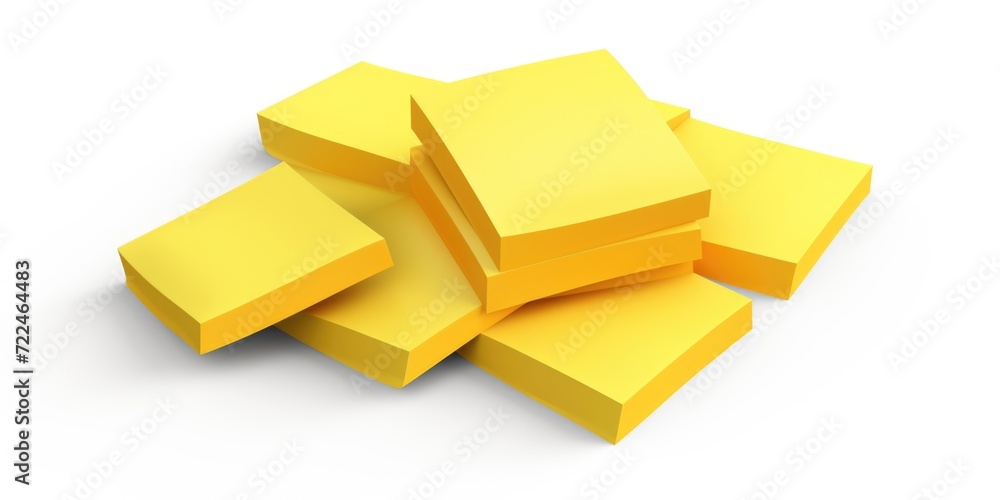 Poster A pile of yellow post-it notes stacked on top of each other. Versatile and practical for organizing and keeping track of tasks and ideas