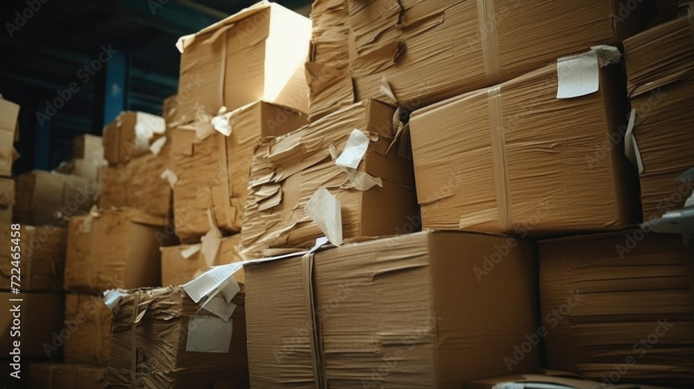 Aufkleber A collection of boxes stacked on top of each other. Versatile image suitable for various purposes