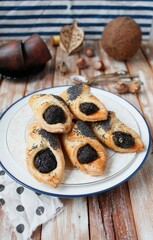 Homemade cakes with poppy seeds 